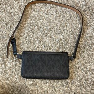 Michael Kors Black Monogram Belt Bag